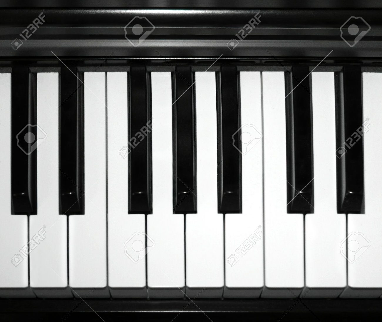 Teclas de piano primer plano