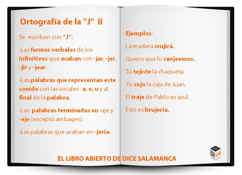 Libro de ortografía abierto