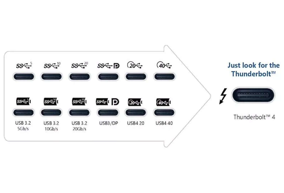 como se identifica un puerto thunderbolt en tu dispositivo