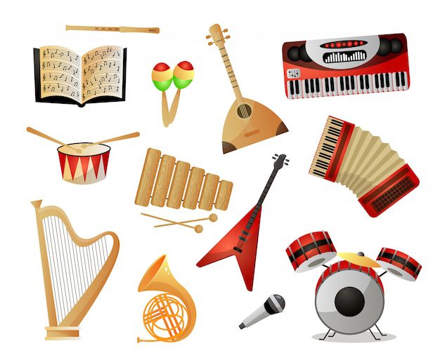 Instrumentos musicales antiguos y modernos