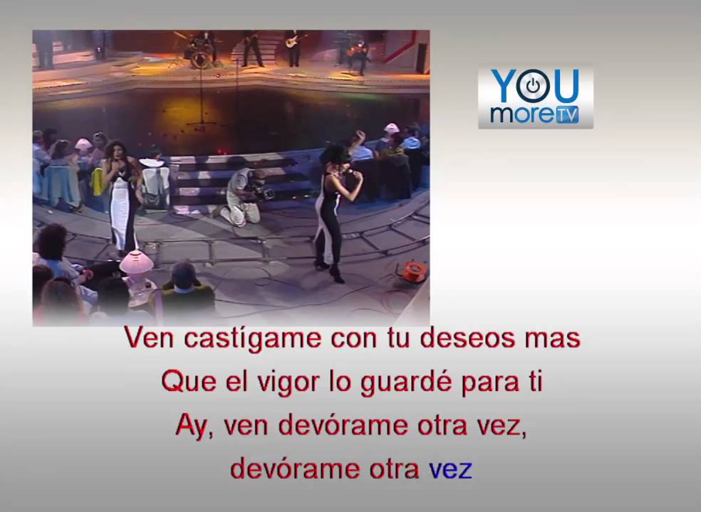donde puedo encontrar la letra de devorame otra vez de azucar moreno