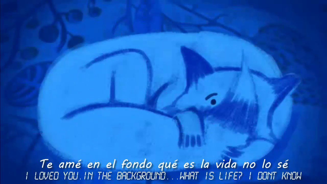 Gato triste azul concepto musical