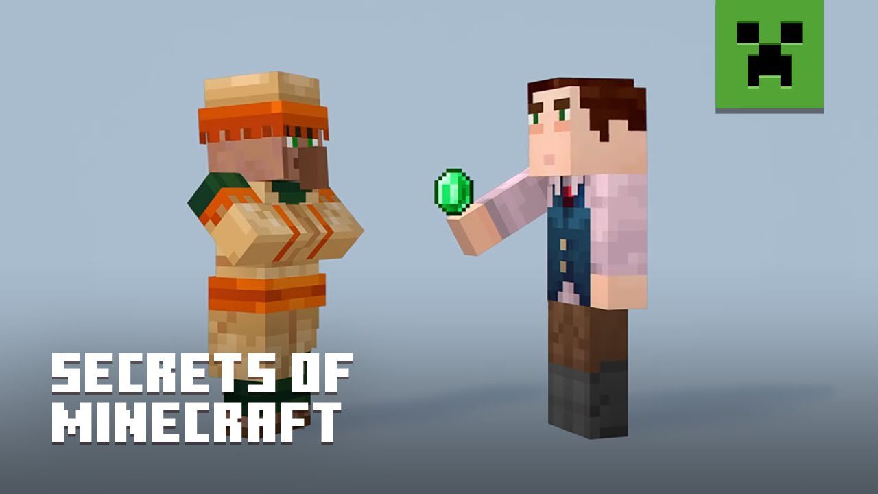 Aldeanos Minecraft con objetos clave