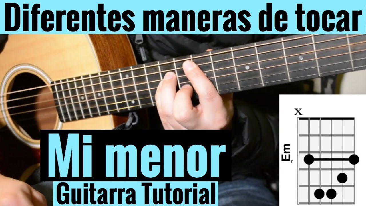 Cómo se hace el em en guitarra 3 Guitarrista tocando acorde Mi menor