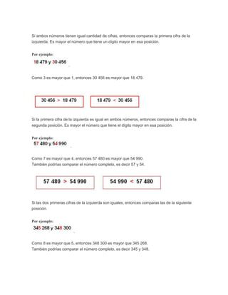 comparación numérica en código
