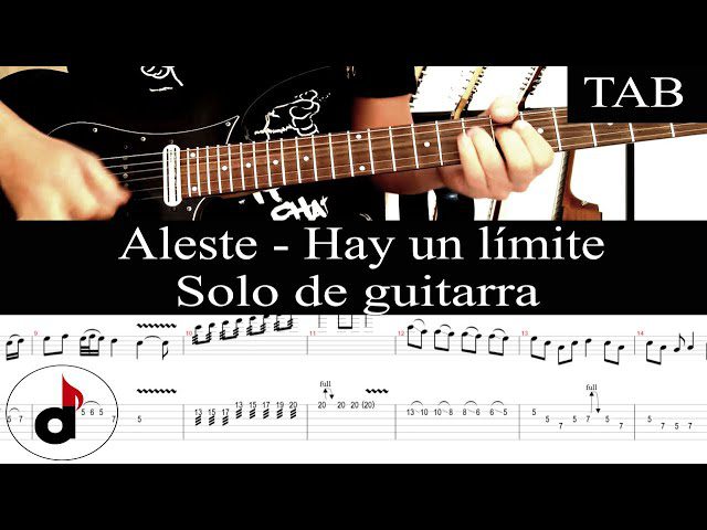 Guitarra y tablatura primer plano